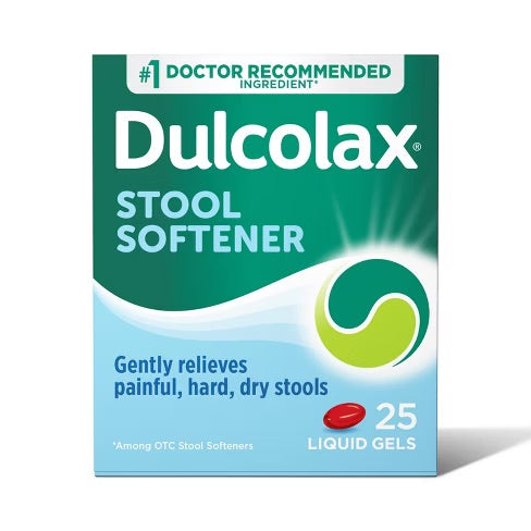 Dulcolax - Stool Softener - 25 Liquid Gel - 1 Pack