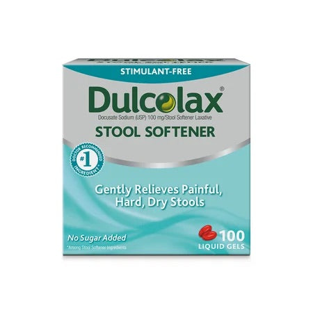 Dulcolax - Stool Softener - 100 Liquid Gel - 1 Pack