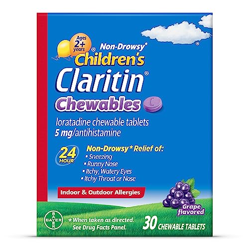 Claritin - Chidren's Grape Flavored 30 Chewables Tablets - 1 Pack