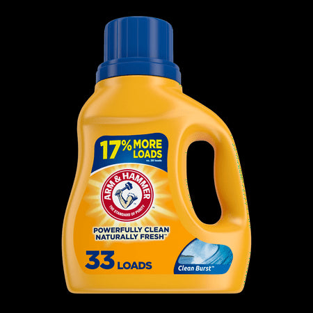 Arm & Hammer Liquid Detergent - Clean Burst - 33 Floz - 8 Pack