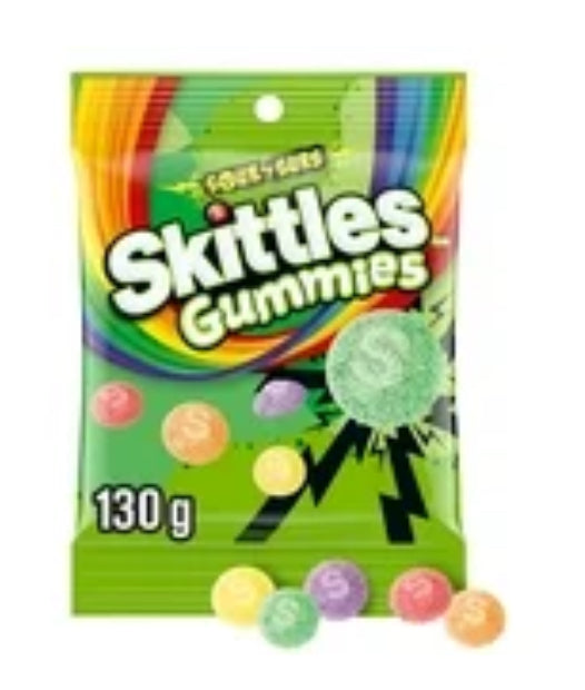 Skittles gummies sour 130g 12pk