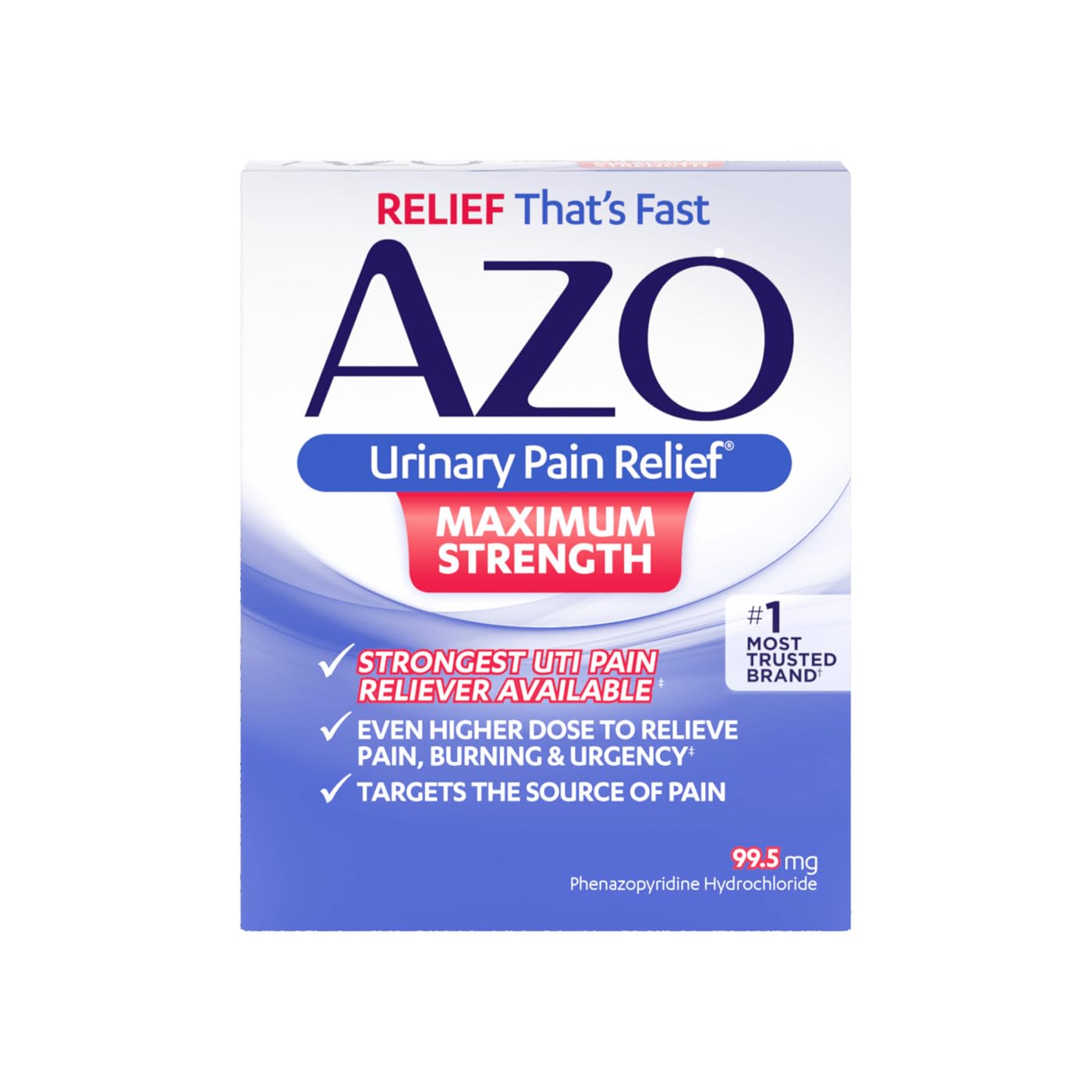 Azo - Tablets - Fast Relief For Urinary Pain - 12 Ct - 1 Pack