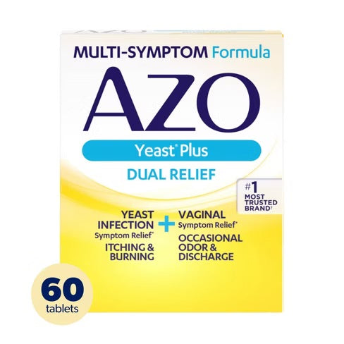 Azo - Tablets - Yeast Infection Relief - 60 Ct - 1 Pack