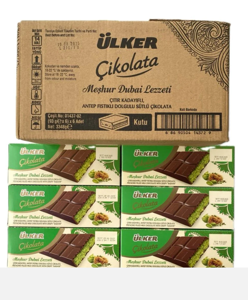 6 x 6pk ULKER Dubai Chocolate