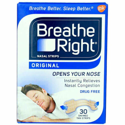 Breathe Right Strips - Clear Nasal Strips For Congestion Relief - Small/Medium - 30 Ea - 1 Pack