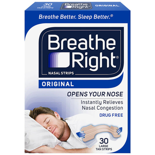 Breathe Right Strips - Original 30 Large Tan Strips - 1 Pack