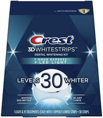 Crest - Whitestrips - 1 Hour Express + Led - 38 Strips - 1 Pack