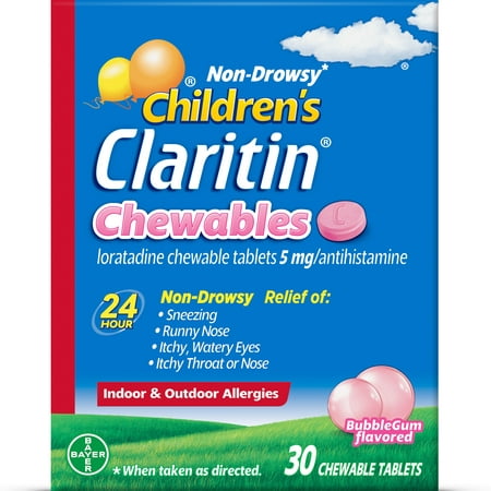 Claritin - Children Bubblegum Flavored 30 Chewable Tablets - 1 Pack