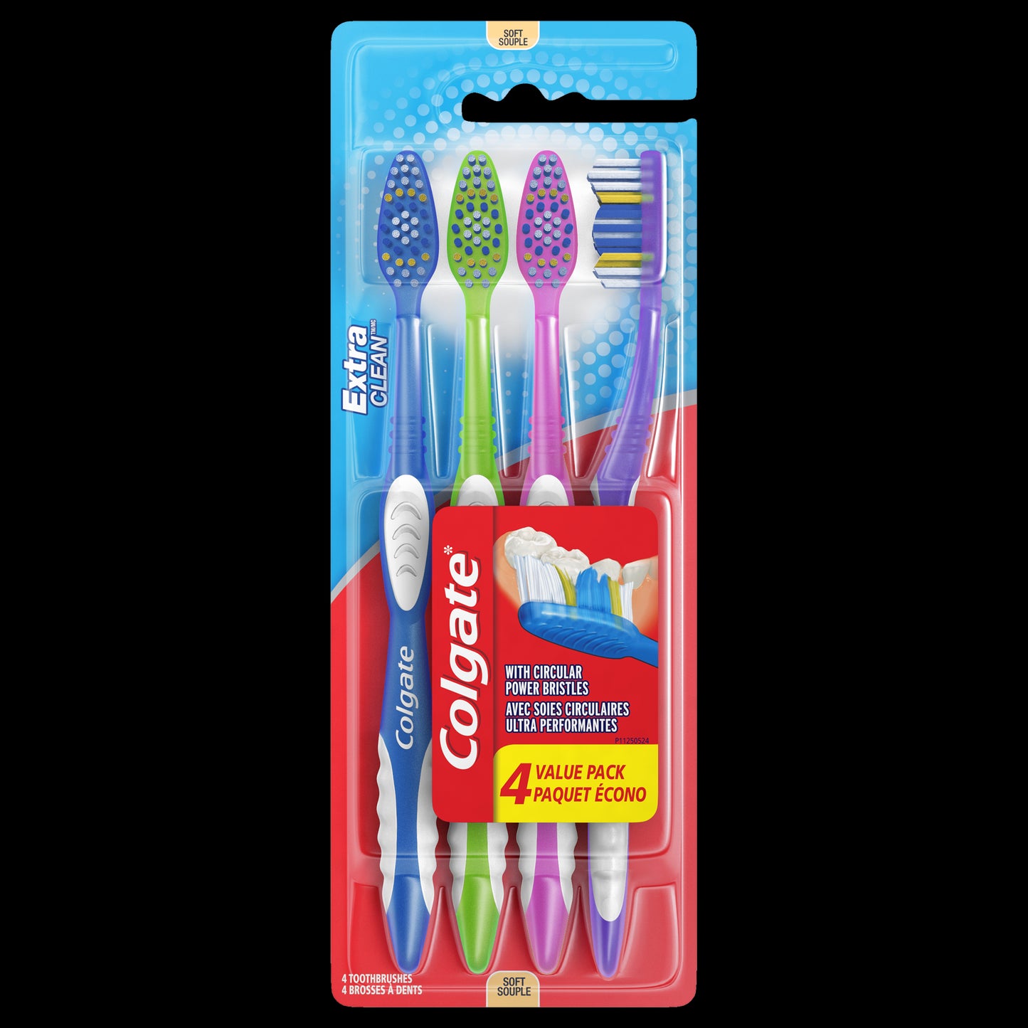 Colgate - Toothbrush - Extra Clean - Soft - 4 Brushes - 1 Pack