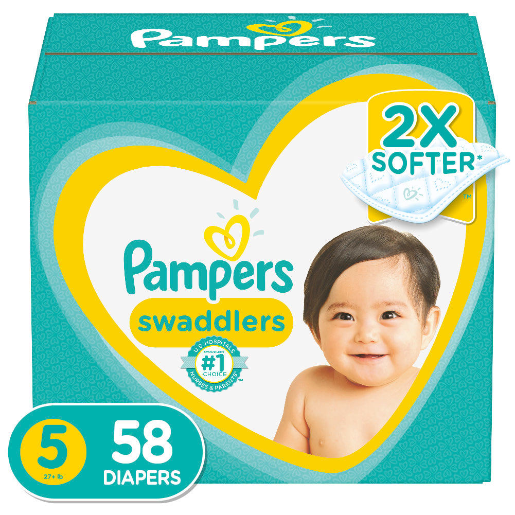 Pampers Diapers - Swaddlers - Size 5 - 58 Ct - 1 Pack