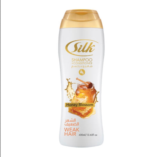 400ml silk weak hair shampoo honey blossom 24pk