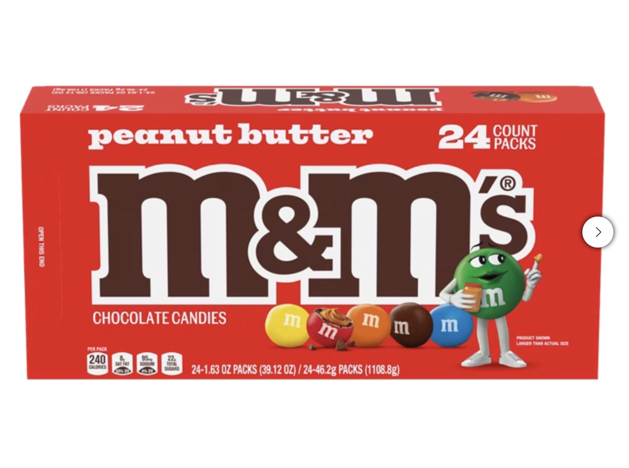 M&M PEANUT BUTTER 24 PACK 1.63OZ