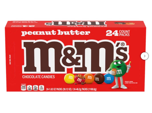 M&M PEANUT BUTTER 24 PACK 1.63OZ