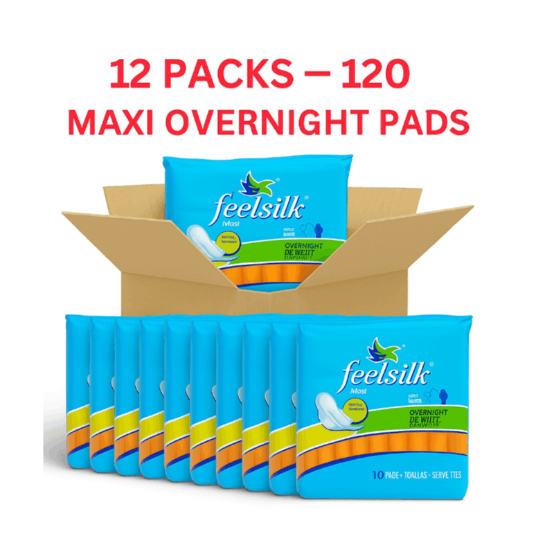 Feel Slick Overnight Maxi Pads 10pcs 12ct