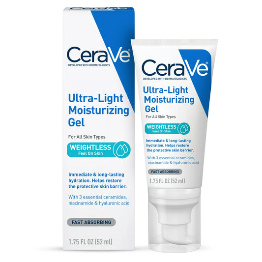 CeraVe Face Moisturizer Ultra-Light Gel with Hyaluronic Acid & Niacinamide 1.75 fl oz (20A204) 6PK