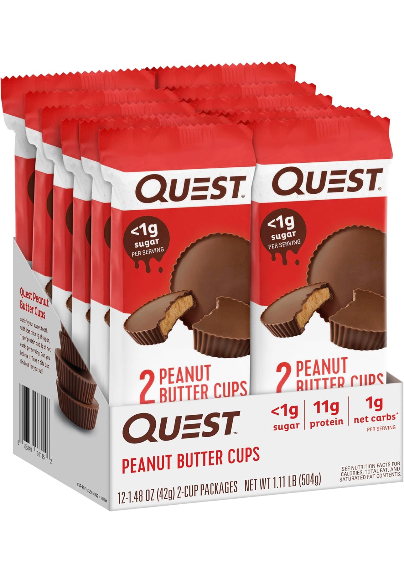 QUEST PEANUT BUTTER CUPS 12-1.48OZ