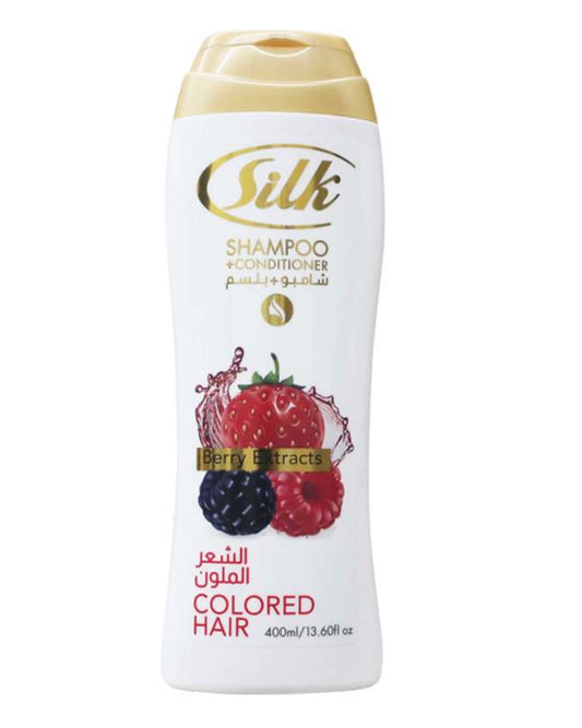 400ml silk colored hair shampoo berry extracts 24pk