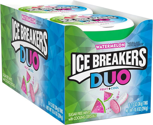 ICE BREAKERS Duo Fruit + Cool Watermelon  Mints  8 pack