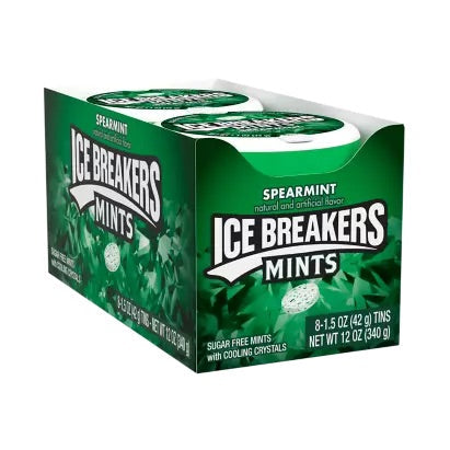 ICE BREAKERS Spearmint Mints  8 pack