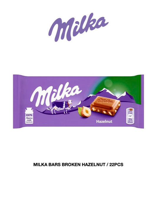 MILKA Broken Hazelnut Bar 22 pack