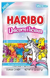 HARIBO Unicorn Gummies Candy 8oz – 12 Pack
