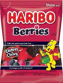 HARIBO Berries Gummy Candy 8oz – 10 Pack