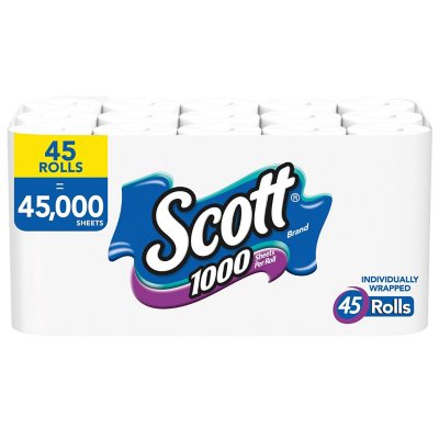 SCOTT Toilet Paper 1000 sheets 45 pack - PALLET (24 bundles)