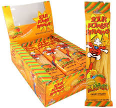 SOUR POWER Straw Mango  24 pack