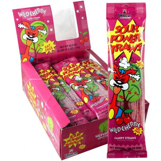 SOUR POWER Straw Wild Cherry  24 pack