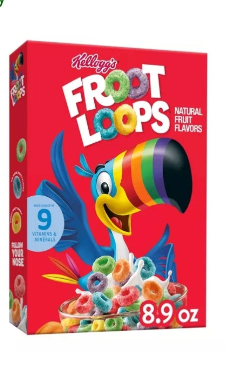 FROOT LOOPS CEREAL 8.9OZ 18 PACK