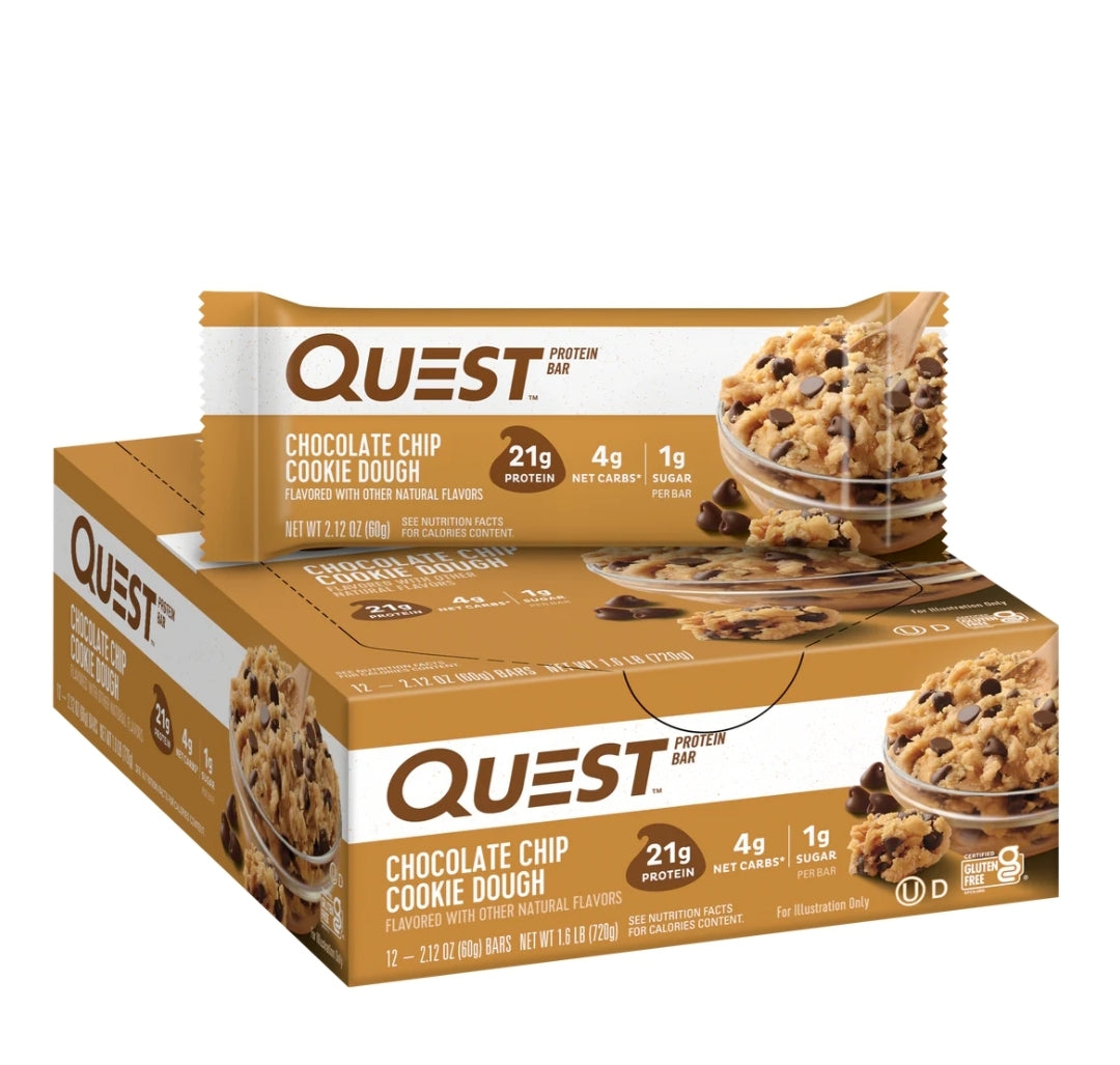 QUEST PROTEIN BARS CHOCO CHIP COOKIE DOUGH 12PACK