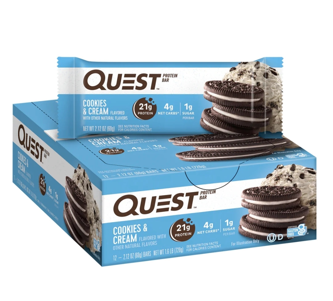 QUEST PROTEIN BARS COOKIES & CREAM 12PACK