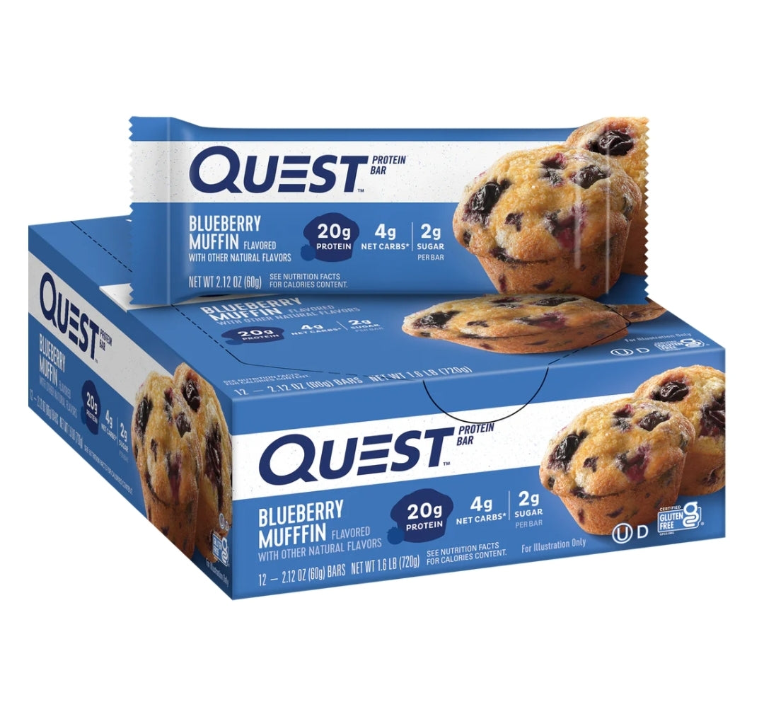 QUEST PROTEIN BARS BLUEBERRY MUFFIN 12PACK