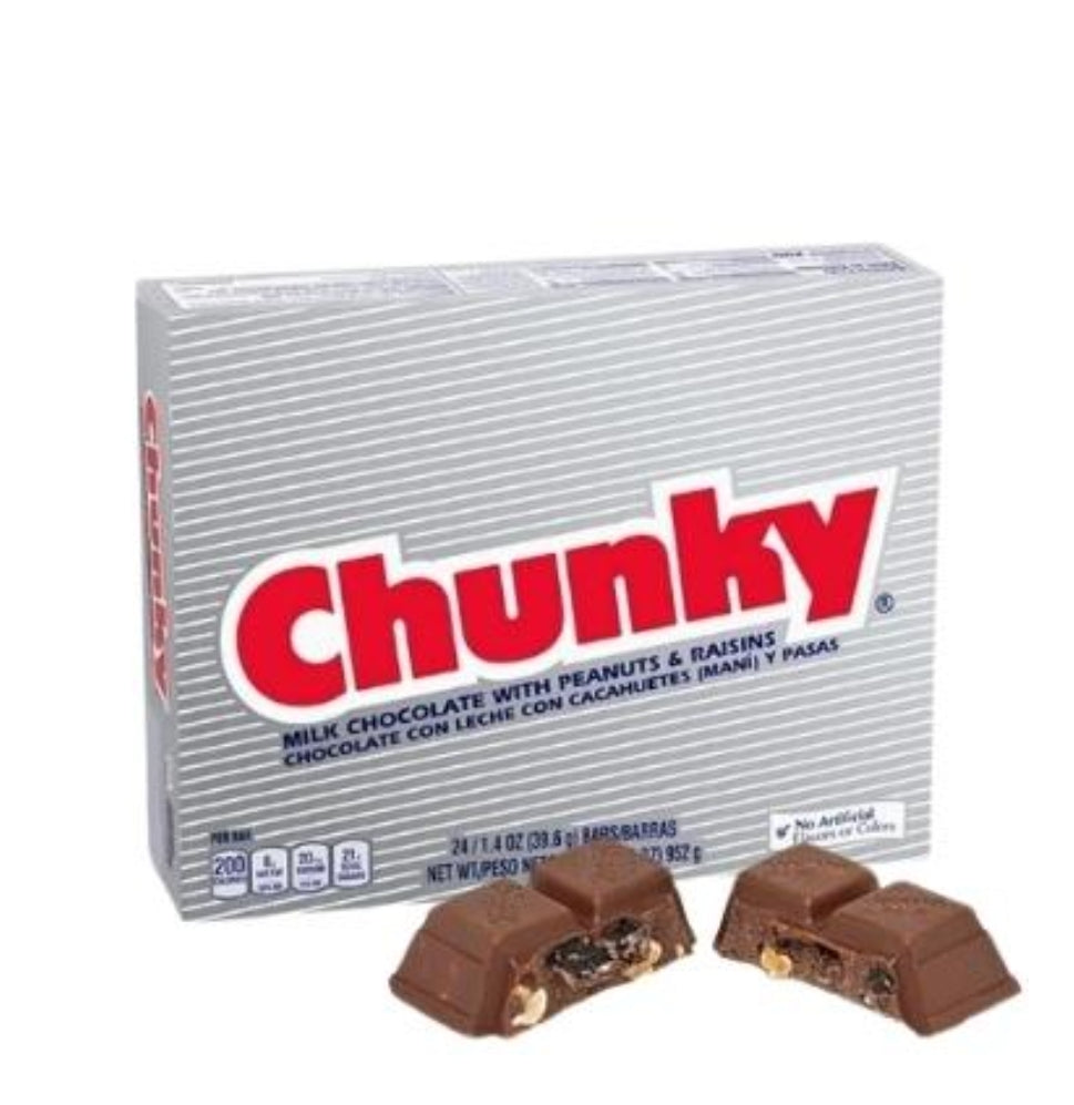 CHUNKY MILK CHOCOLATE W/ PEANUTS & RAISINS 24PACK