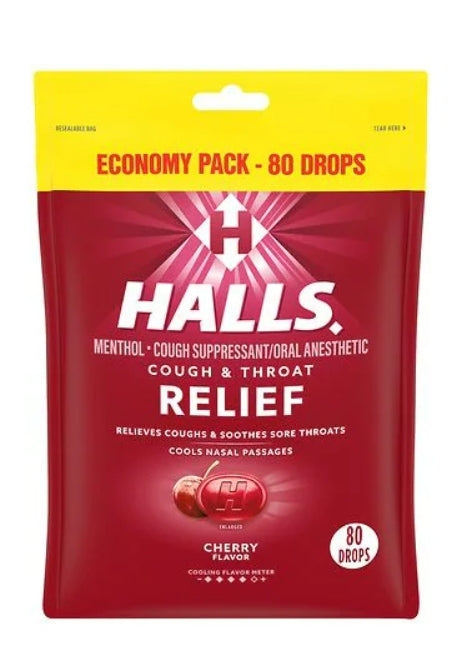 HALLS RELIEF CHERRY 80 DROPS 12 PACK