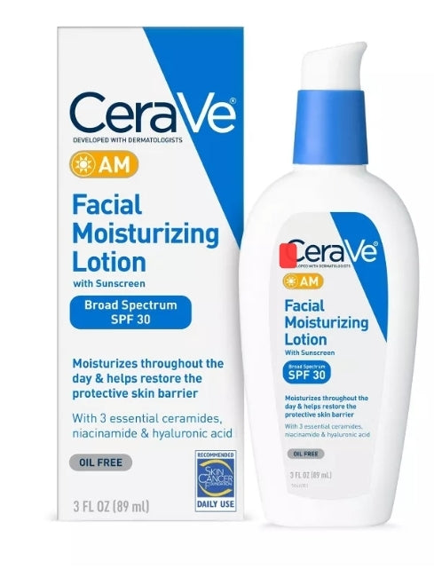 Cerave AM facial moisturizing lotion SPF 30 3oz 1 pack