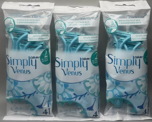 Simply venus 2 blades 4count 12 pack