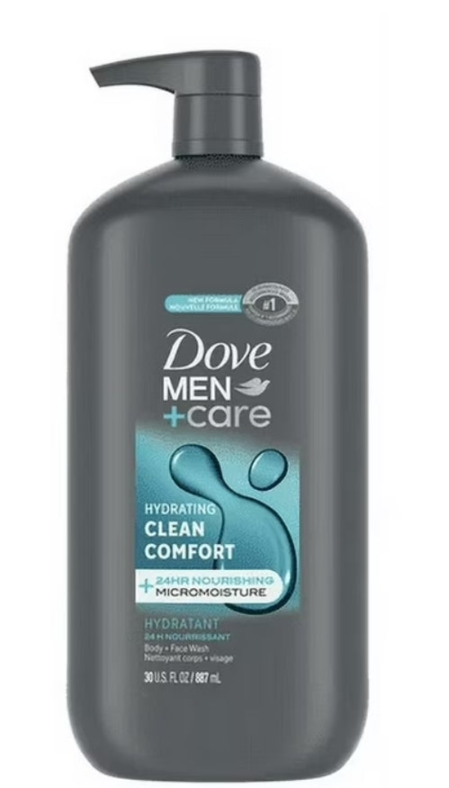 Dove Body Wash - Men - Hydrating Clean Comfort - 30 Fl Oz - 4 Ct - 4 Pack