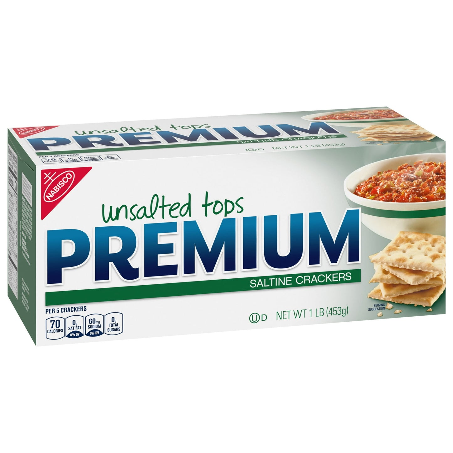 NABISCO UNSALTED PREMIUM SALTINE CRACKERS 14.2 oz 6pk