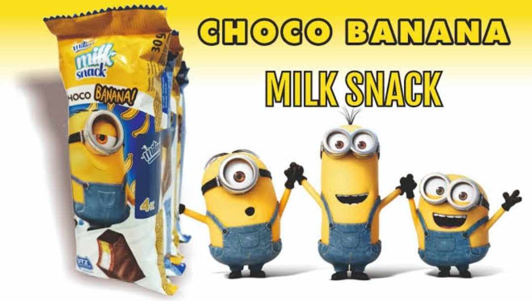 MINIONS CHOCO BANANA MILK SNACK 27g 24pack