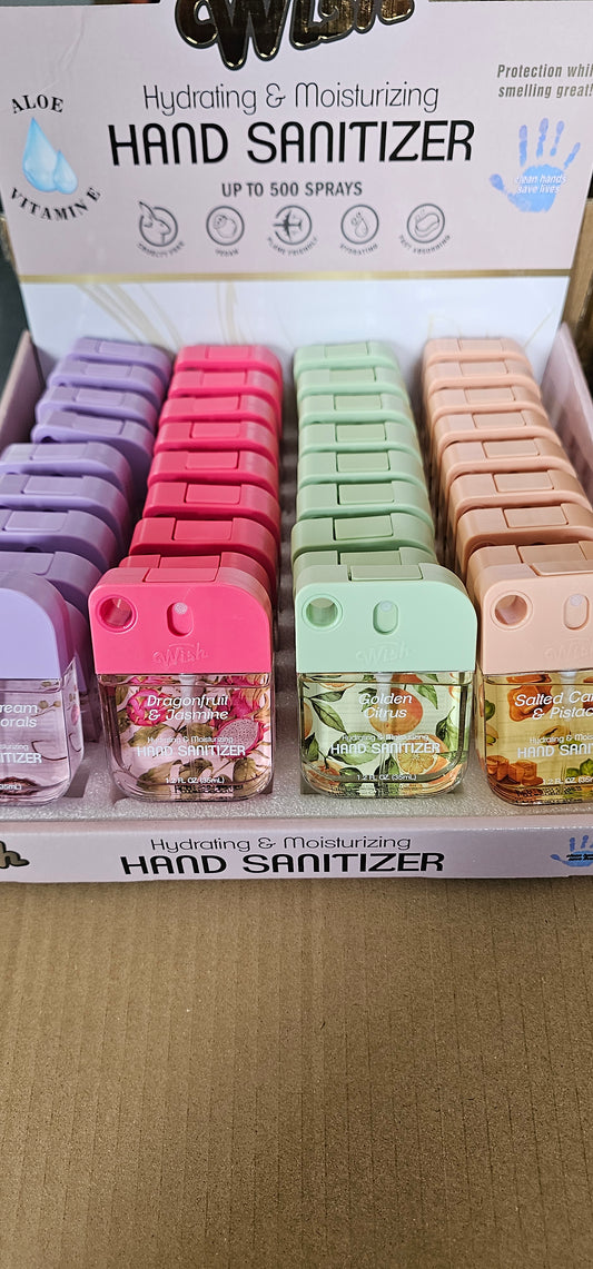 Wish Liquid Hand Sanitizer Spray 1.2oz with PDQ 40pk #60383